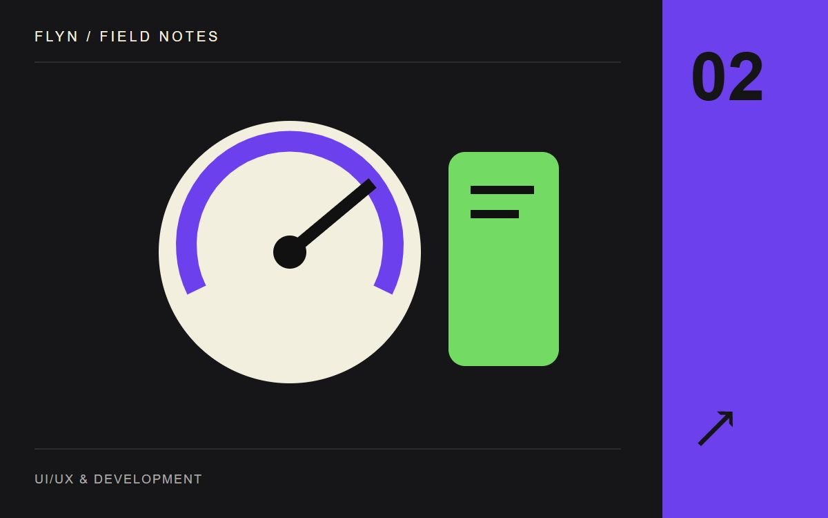 Editorial illustration of a website speed dial and responsive interface panels.